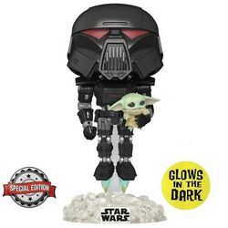 POP! Dark Trooper with Grogu (Star Wars) Special Edition (Glows in The Dark) | pgs.sk